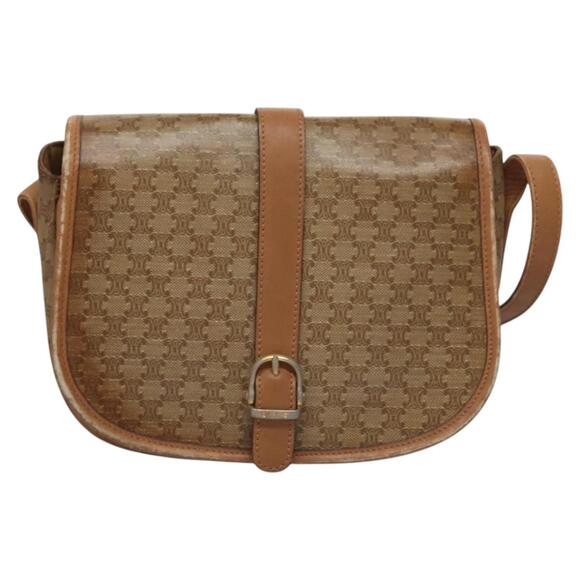 CELINE Macadam Canvas Shoulder Bag Beige - Picture 2 of 13